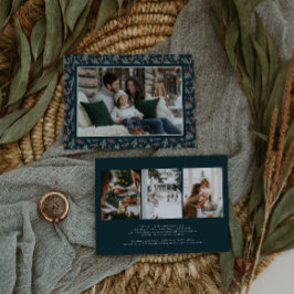 Winter Botanicals Coquette Schleife | Elegante Fot Feiertagskarte