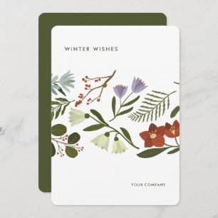 Winter Botanicals Corporate Brand Holiday Feiertagskarte