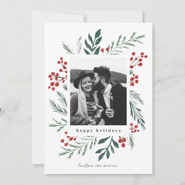 Winter Botanicals Elegantes Weihnachtsfest Foto (Vorderseite)