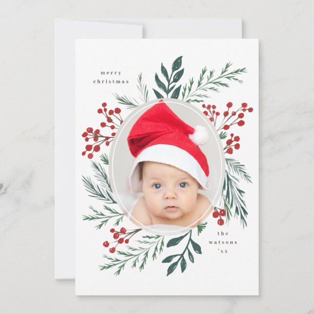 Winter Botanicals Elegantes Weihnachtsfest Foto (Vorderseite)