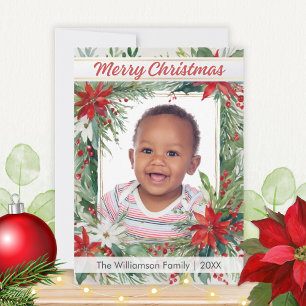 Winter Botanicals Festliches Foto Frohe Weihnachte Feiertagskarte