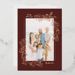 Winter Botanicals Foliday Card Folien Feiertagskarte