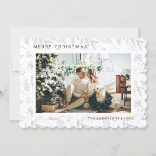 Winter Botanicals Foto Frohe Weihnachtskarte Feiertagskarte