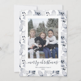 Winter Botanicals Foto Frohe Weihnachtskarten Feiertagskarte