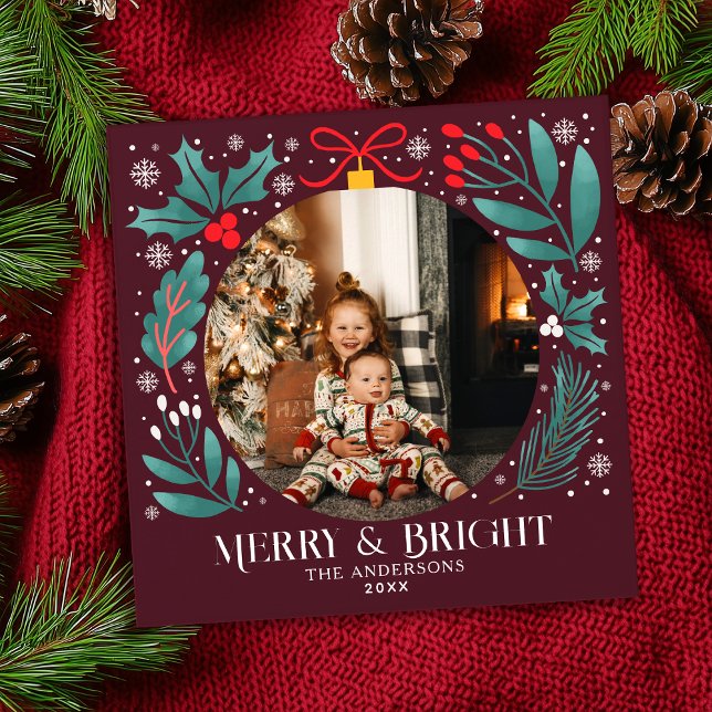 Winter Botanicals Ornament Weihnachtsfotokarte (Von Creator hochgeladen)