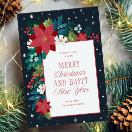 Winter Botanisch farbenfrohe Weihnachten