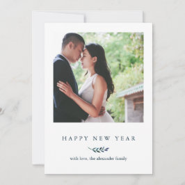 Winter botanisch mit Streifen glücklich Neues Jahr Feiertagskarte