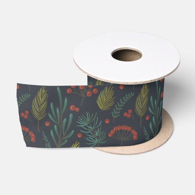 Winter botanisch satinband (Spule)