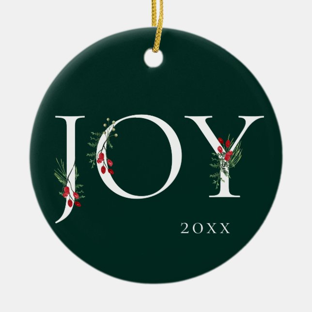 Winter Botanische Adorned Joy Weihnachtsschmuck (Vorne)