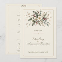 Winter Botanische Aquarell Florale Hochzeit