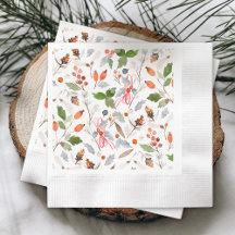 Winter Botanische Beeren & Laub Feiertage 