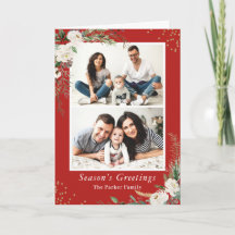 Winter Botanische Berries Red Gold Glitzer 2 Foto