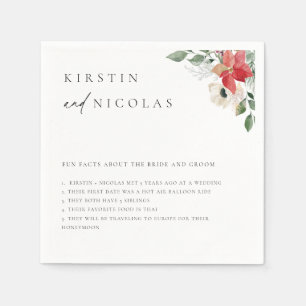 Winter Botanischer Blumenspass Fakten Serviette