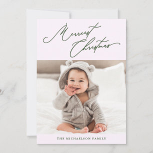 Winter Botanisches Lila Merriest Weihnachtsfest Fo Feiertagskarte