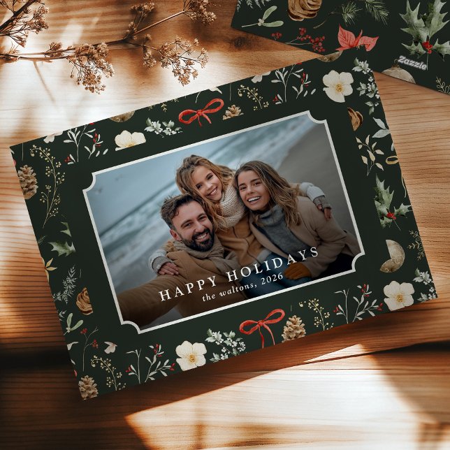 Winter Botanisches Weihnachtsfest - Foto Feiertagskarte (Von Creator hochgeladen)