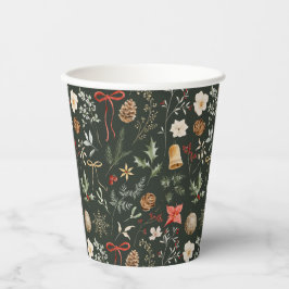 Winter Botanisches Weihnachtsfest - Party Pappbecher