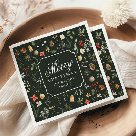 Winter Botanisches Weihnachtsfest - Party Serviette