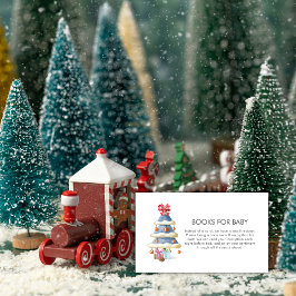 Winter Bow Christmas Tree Books For Baby Shower Begleitkarte