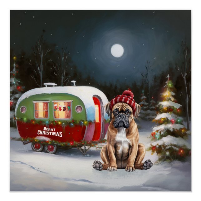 Winter Boxer Caravan Weihnachtsabenteuer Poster (Vorderseite)