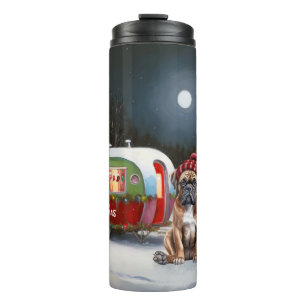 Winter Boxer Caravan Weihnachtsabenteuer Thermosbecher
