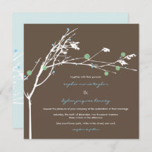 Winter Branch Snow Blume Einladung Hochzeit