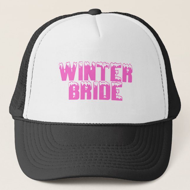 Winter-Braut Truckerkappe (Vorderseite)