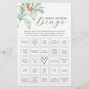 Winter Brautparty Bingo Game - Finden Sie den Gast Flyer