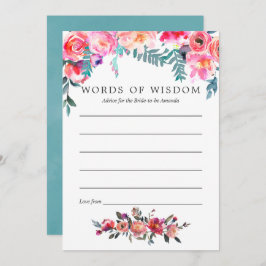 Winter Brautparty Blumenberater für Braut Einladung