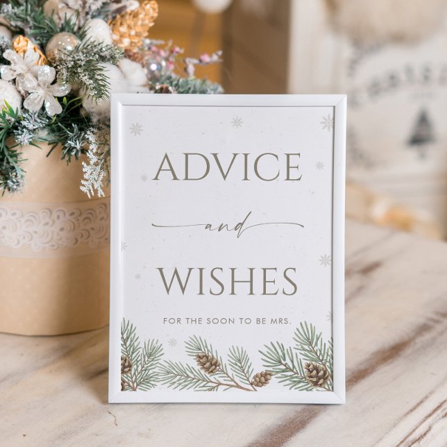 Winter Bridal Shower Advice and Wishes  Poster (Von Creator hochgeladen)