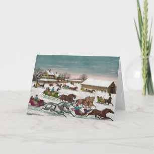Winter Brighton-Hotel verlassend Feiertagskarte