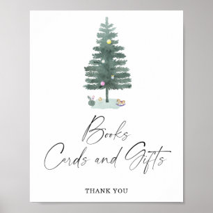 Winter BUCH KARTEN UND GESCHENKE Poster