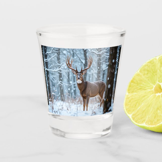 Winter Buck Shot Glass Schnapsglas (Vorderseite)