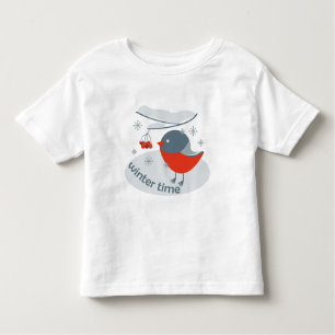 Winter Bullfinch Vogel und Rowan Beeren T-Shi Kleinkind T-shirt