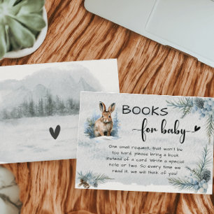 Winter Bunny Animes Baby Shower Books for Baby Begleitkarte