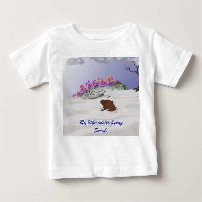 Winter Bunny Baby T-shirt (Vorderseite)