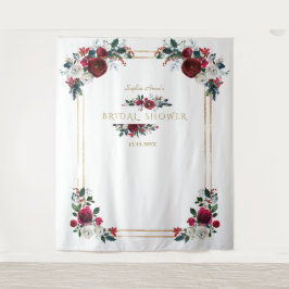 Winter Burgundy Brautparty Foto Prop Wandteppich