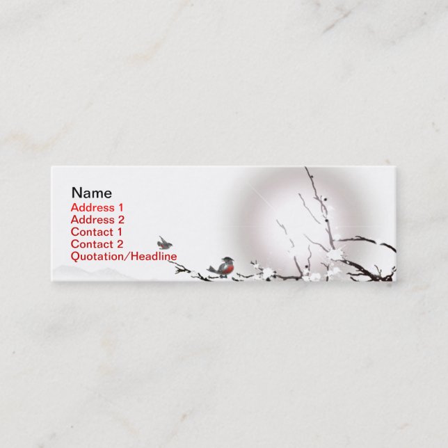 Winter Business Card Mini Visitenkarte (Vorderseite)