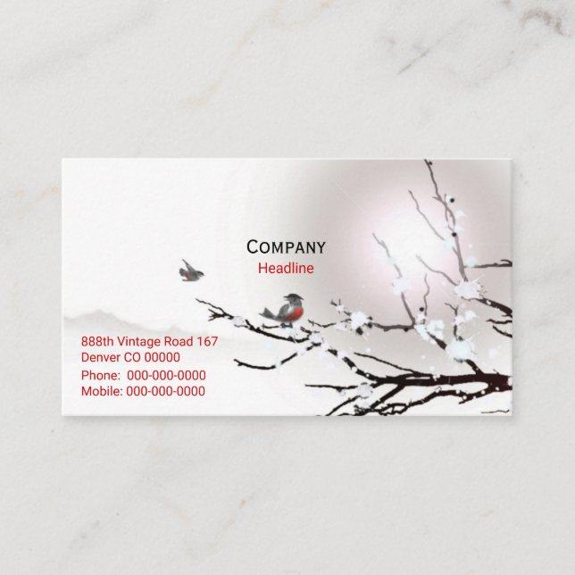 Winter Business Card Visitenkarte (Vorderseite)