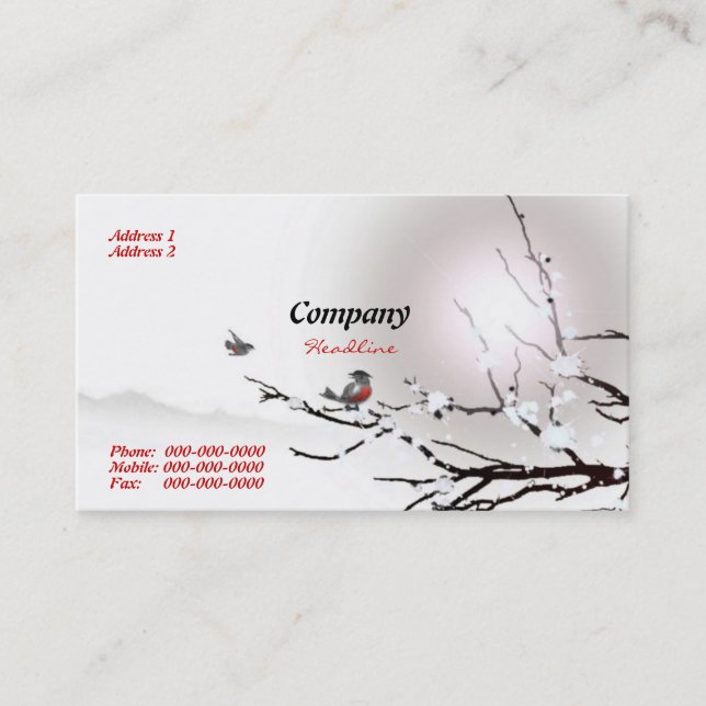 Winter Business Card Visitenkarte (Vorderseite)