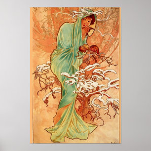 Winter by Mucha Poster