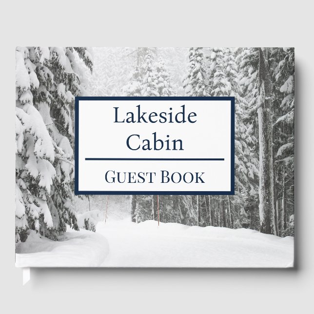 Winter Cabin Airbnb Ferienvermietung Gästebuch (Vorderseite)