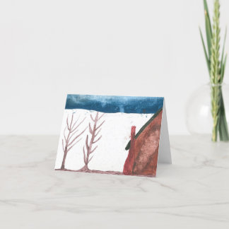 Winter Cabin Holiday Card Feiertagskarte