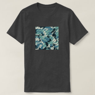 Winter Camouflage Muster Square geschnitten T-Shirt