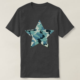 Winter Camouflage Pattern Star T-Shirt
