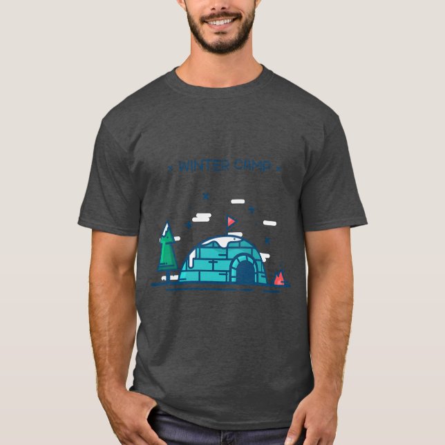 Winter Camp Iglo-Freund T-Shirt (Vorderseite)