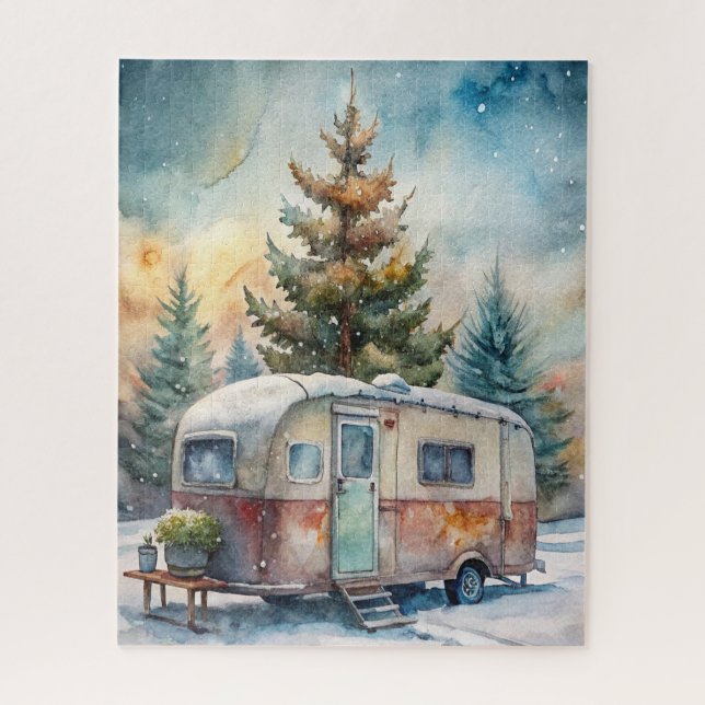 Winter-Camping-Rätsel Puzzle (Vertikal)