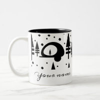 Winter Camping Schnee Zwei-Tonen-Kaffee-Tasse