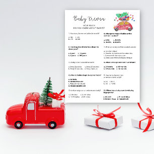 Winter car Baby Trivia Baby Showspiel