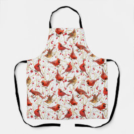 Winter Cardinals Christmas Schürze