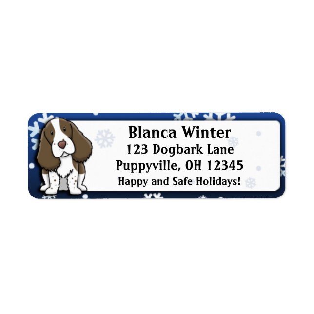 Winter Cartoon English Springer Spaniel (Vorne)